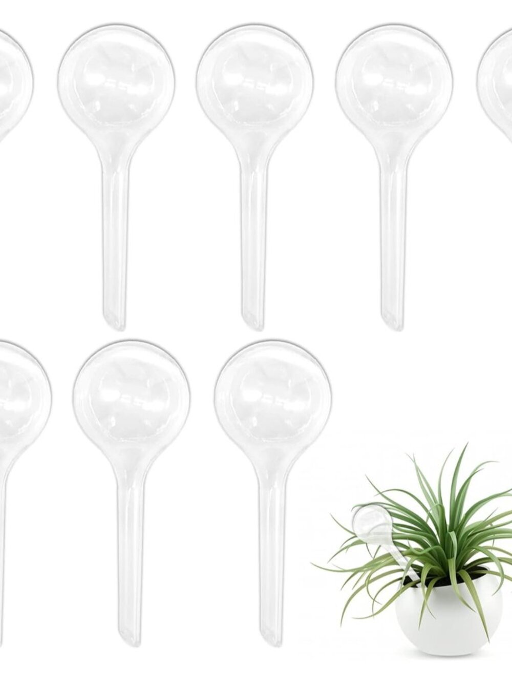 8 Pcs Clear Plant Watering Globes,Plastic Self-Watering Bulbs,Automatic Watering